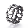 Steampunk Style 304 Stainless Steel Wide Band Rings RJEW-D073-01E-AS-2