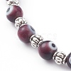 Handmade Round Evil Eye Lampwork Beaded Stretch Bracelets BJEW-JB05974-05-2