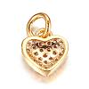 Brass Micro Pave Cubic Zirconia Charms ZIRC-P060-41G-2