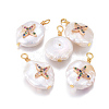 Natural Cultured Freshwater Pearl Pendants PEAR-E013-16-2