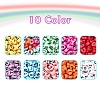 500Pcs 10 Colors Opaque Acrylic Enamel Beads MACR-YW0001-48-2