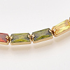 Adjustable Brass Cubic Zirconia Slider Bracelets BJEW-S142-01B-G-2