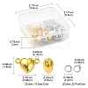 20Pcs 2 Colors Heart Alloy Magnetic Clasps FIND-YW0003-23-3