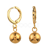 Brass Huggie Hoop Earring EJEW-JE04212-01-2