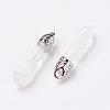 Natural Quartz Crystal Pointed Pendants G-P309-06-2