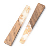 Transparent Resin & Walnut Wood Pendants X-RESI-S389-043A-B05-2