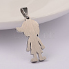 Boy 304 Stainless Steel Pendants STAS-M245-28-3