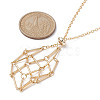 Brass Macrame Pouch Empty Stone Holder for Pendant Necklaces Making NJEW-JN04444-02-3