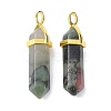 Natural Bloodstone Pointed Pendants G-G025-01G-31-2
