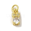 Brass Micro Pave Cubic Zirconia Charms KK-M283-24A-01-1