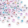 500Pcs 5 Style Initial Acrylic Beads OACR-TA0001-27-12