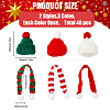 SUPERFINDINGS 48Pcs 6 Style Christmas Mini Knitting Wool Yarn Scarf & Hats AJEW-FH0003-79-2