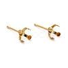 304 Stainless Steel Stud Earring Settings STAS-H130-18A-G-1