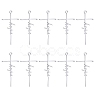 10Pcs Hope Cross Charm Pendant Cross Faith Charm Necklace Stainless Steel Pendant for Christian Religious Jewelry Gifts Making JX519A-1