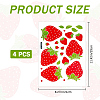 PVC Waterproof Strawberry Self Adhesive Stickers DIY-WH0502-31-2