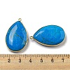 Dyed Natural Howlite Teardrop Pendants KK-C049-02G-3