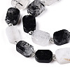 Natural Black Rutilated Quartz Beads Strands G-T138-03-2