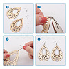 Cheriswelry DIY Wooden Dangle Earring Making Kits DIY-CW0001-16-4