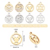 SUNNYCLUE 16Pcs 4 Styles 304 Stainless Steel Charms STAS-SC0002-64-2