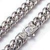 201 Stainless Steel Curb Chain Necklaces NJEW-P243-01P-01-2