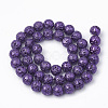 Electroplated Natural Lava Rock Beads Strands G-T098-01D-03-2