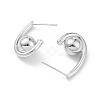 Rack Plating Brass Stud Earrings for Women EJEW-K245-28P-2