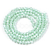 Opaque Solid Color Electroplate Glass Beads Strands EGLA-A039-P2mm-A20-3