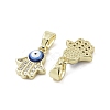 Real 18K Gold Plated Brass Micro Pave Cubic Zirconia Pendants KK-L209-078G-03-2