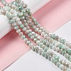 Faceted Electroplated Glass Beads Strands GLAA-C023-02B-2