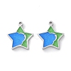 304 Stainless Steel Enamel Charms STAS-M102-20P-03-1