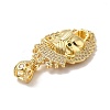 Brass Micro Pave Cubic Zirconia Pendants KK-H433-39G-3