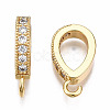 Brass Micro Pave Clear Cubic Zirconia Pendants X-KK-Q277-062-NF-3