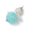 Glass Seed Beads Alloy Pendants PALLOY-MZ00283-4