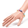 Imitation Jade Acrylic & Synthetic Hematite Cross Beaded Stretch Bracelet for Women BJEW-JB08723-3