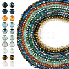  10Strands 10 Colors Electroplate Transparent Glass Beads Strands GLAA-TA0001-83-1