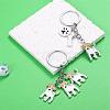 WEWAYSMILE 2 pcs Dog Keychain Car Keychain Pet Pendant Key-Ring Lovely Dog Key-ring Portable Metal Keychain Gift for Pet Lover Birthday Puppy Theme Party Supplies (Jack Dog) JX796A-3