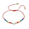 Adjustable Evil Eye Braided Bead Bracelets BJEW-JB07523-02-1