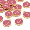 Golden Plated Alloy Enamel Charms X-ENAM-S118-08J-4