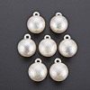 Electroplated ABS Plastic Imitation Pearl Pendants KY-T023-004-1