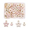 80Pcs 4 Styles Alloy Enamel Pendants ENAM-LS0001-27LG-1