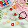 100Pcs 5 Colors Two Tone Polyester Knitted Ornament Accessories DIY-FG0004-62-5