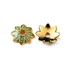 Multi-Petal Alloy Enamel Bead Caps ENAM-WH0063-03A-1