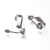 Brass Clip-on Earring Converters Findings KK-Q115-N-3