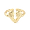 Rack Plating Brass Open Cuff Rings RJEW-M168-10G-2