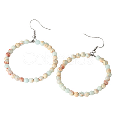 Fashionable Natural Emperor Hoop Earrings for Women KJ9273-5-1