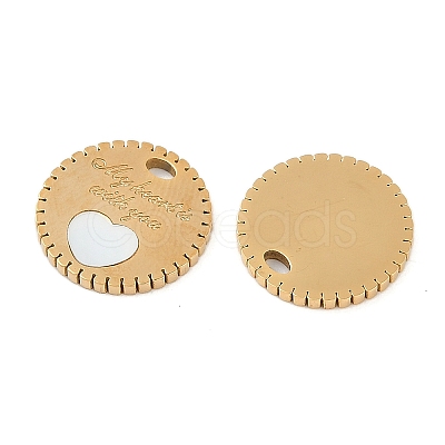 Ion Plating(IP) 304 Stainless Steel Charms STAS-D193-04G-1