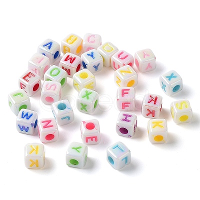 Opaque Acrylic Enamel Beads MACR-D082-06-1