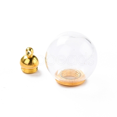 Glass Bottle Pendants GLAA-K056-10D-G-1