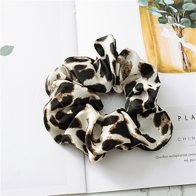 Leopard Print Pattern Cloth Elastic Hair Accessories OHAR-PW0007-45B-1