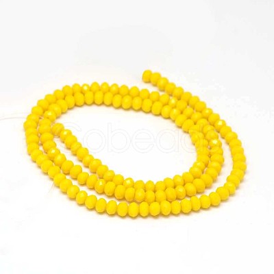 Faceted Rondelle Glass Beads Strands GLAA-I033-3mm-14-1